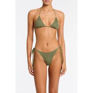 NEW Triangl Swimwear Vinca Pine Cheekiest Bikini Set Size Medium